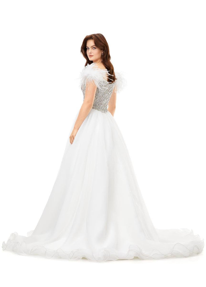 Ashley Lauren 11314 Ivory Prom Dress