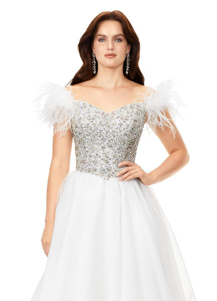 Ashley Lauren 11314 Ivory Prom Dress