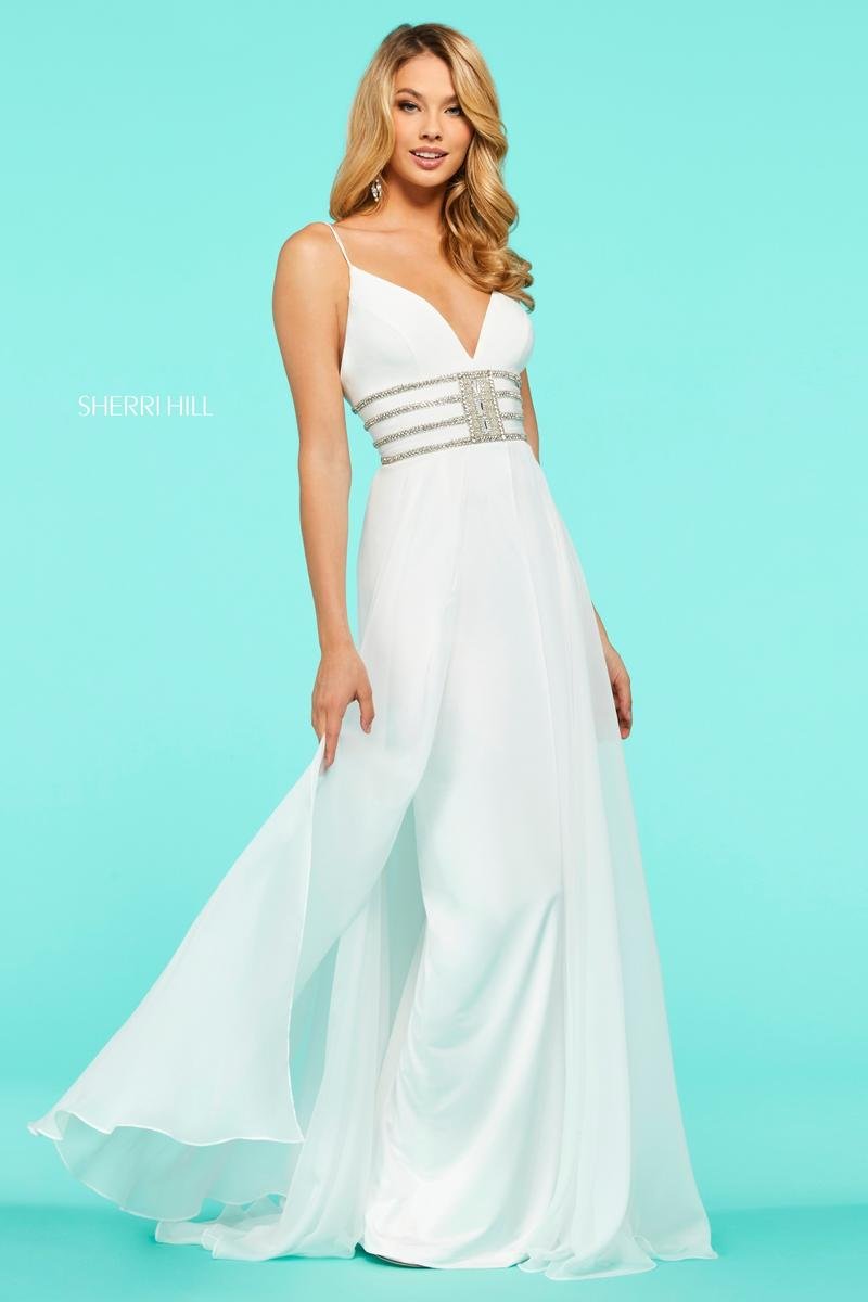 Sherri Hill 53386 Ivory Prom Dress