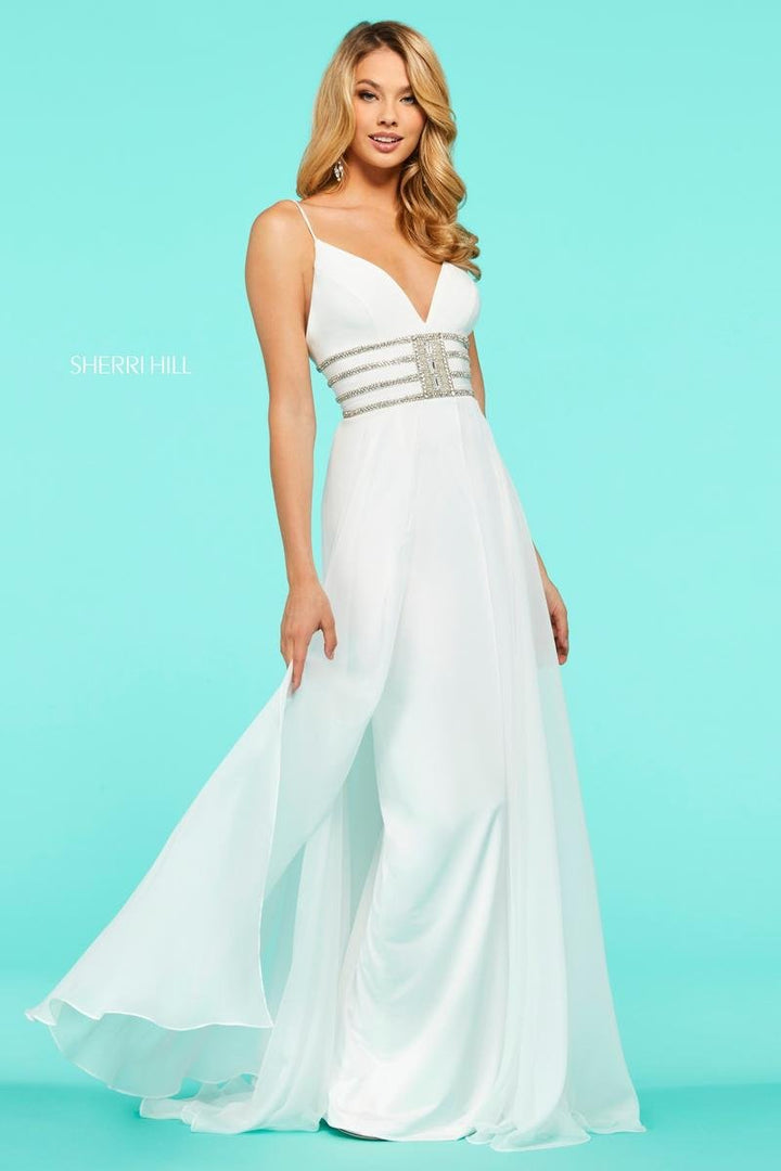 Sherri Hill 53386 Ivory Prom Dress