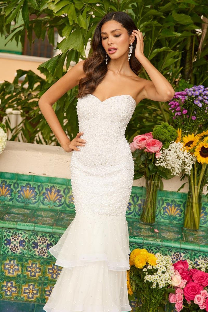 Ava Presley 47251 Ivory Prom Dress