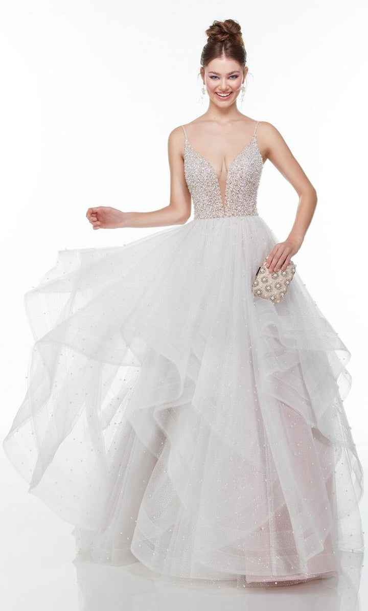Alyce Paris 61107 — Ivory/Cashmere Rose