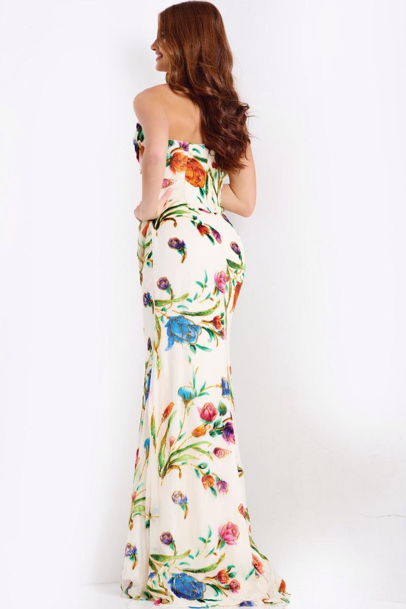 Jovani 47626 — Ivory/Multi