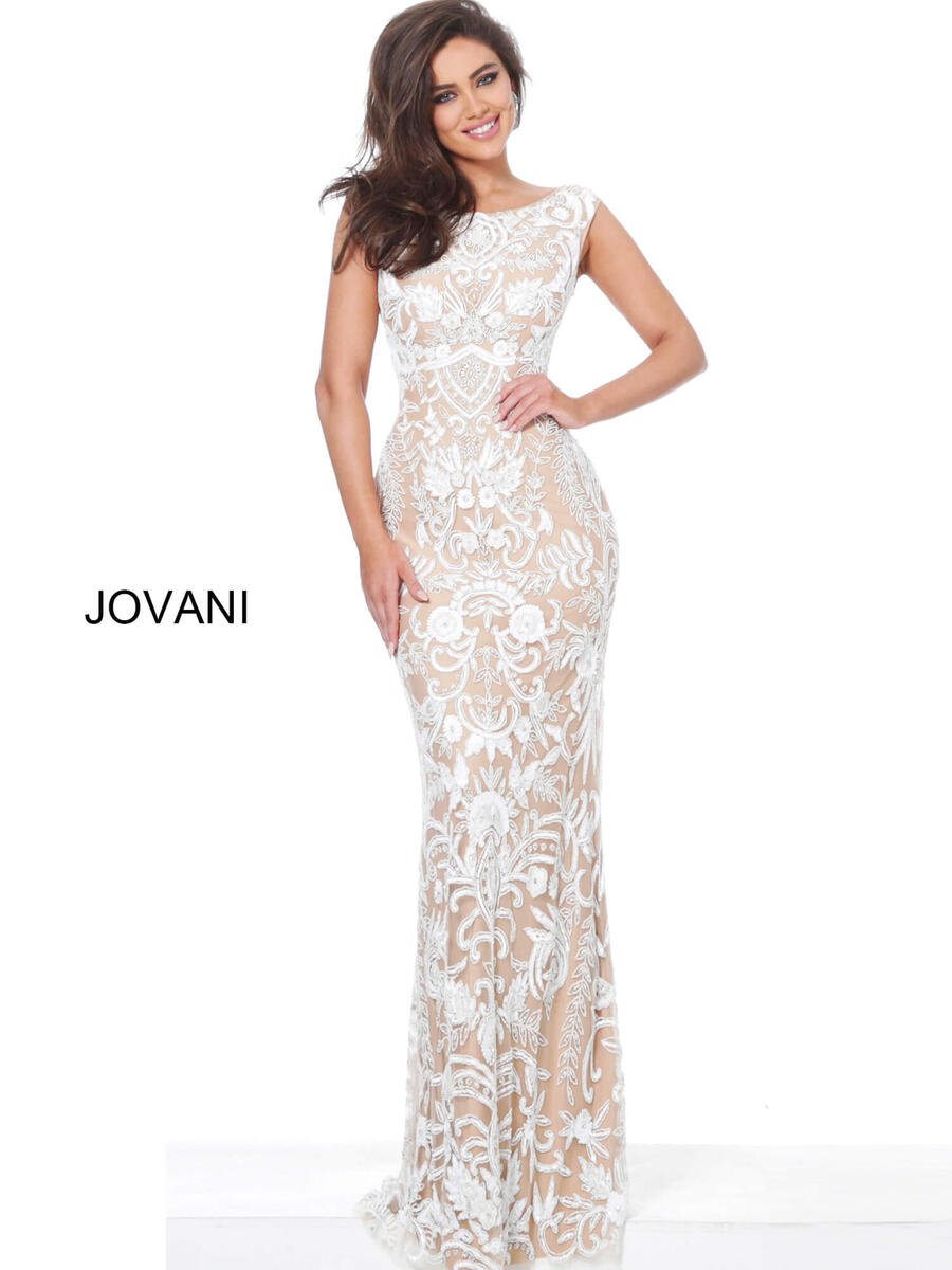 Jovani 62915 — Ivory/Nude