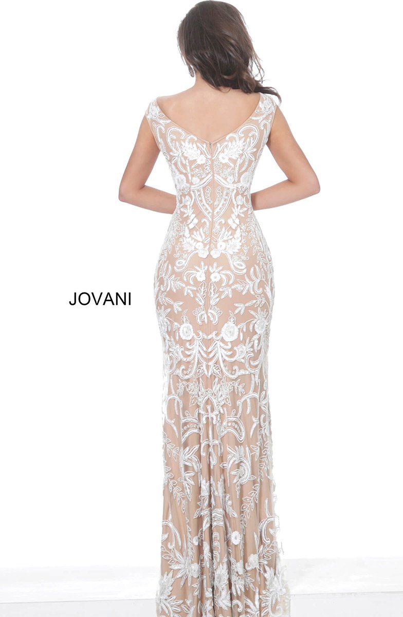Jovani 62915 — Ivory/Nude