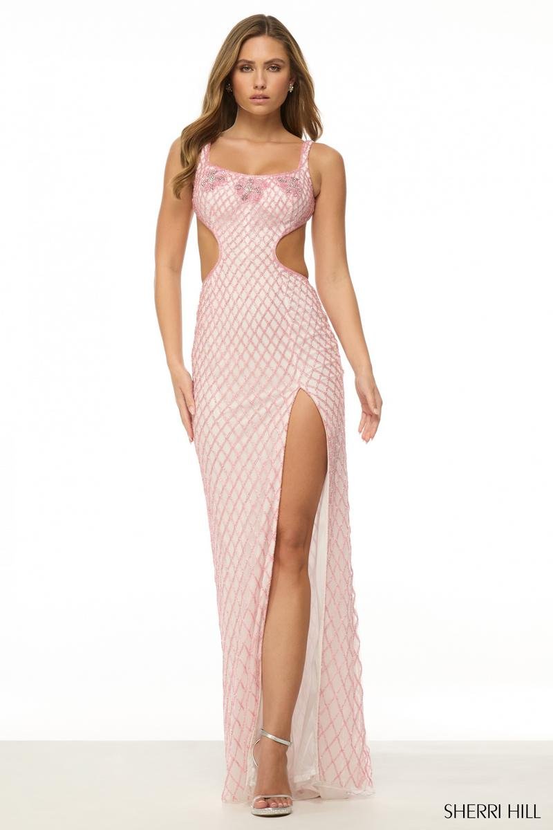 Sherri Hill 57158 — Ivory/Pink/Ab