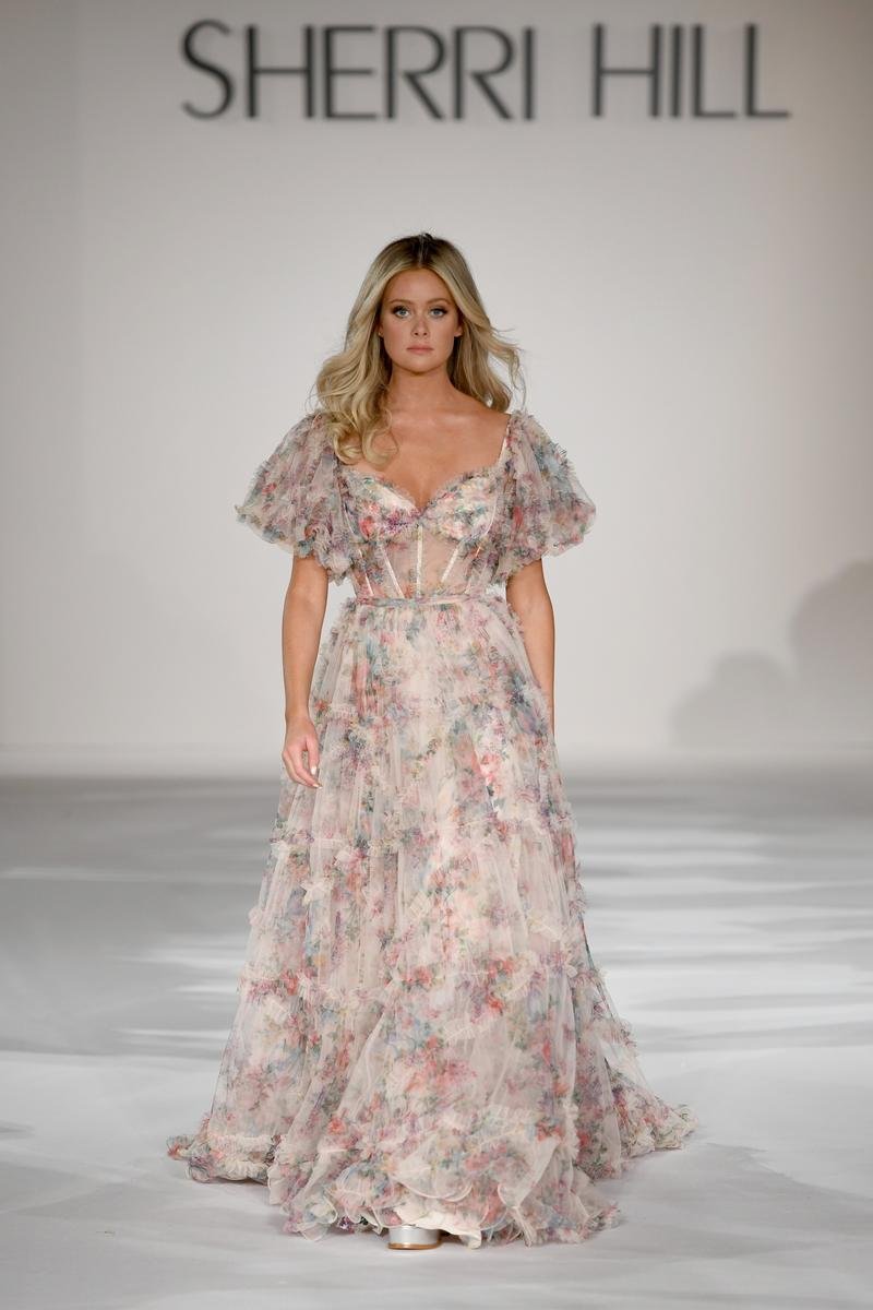 Sherri Hill 55541 — Ivory Print