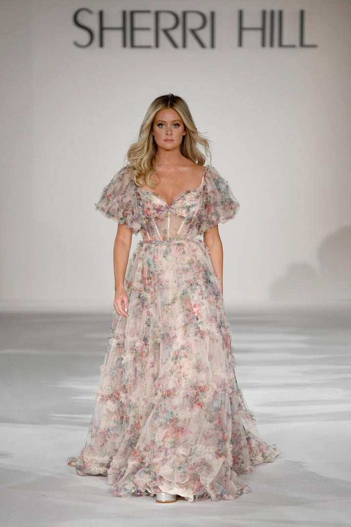 Sherri Hill 55541 — Ivory Print