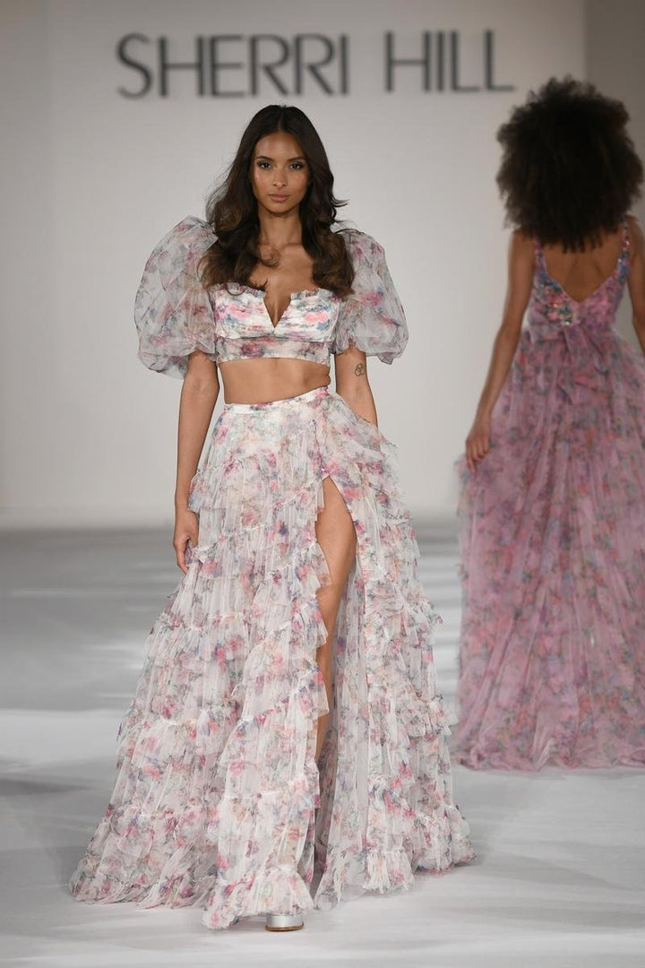 Sherri Hill 55547 — Ivory Print