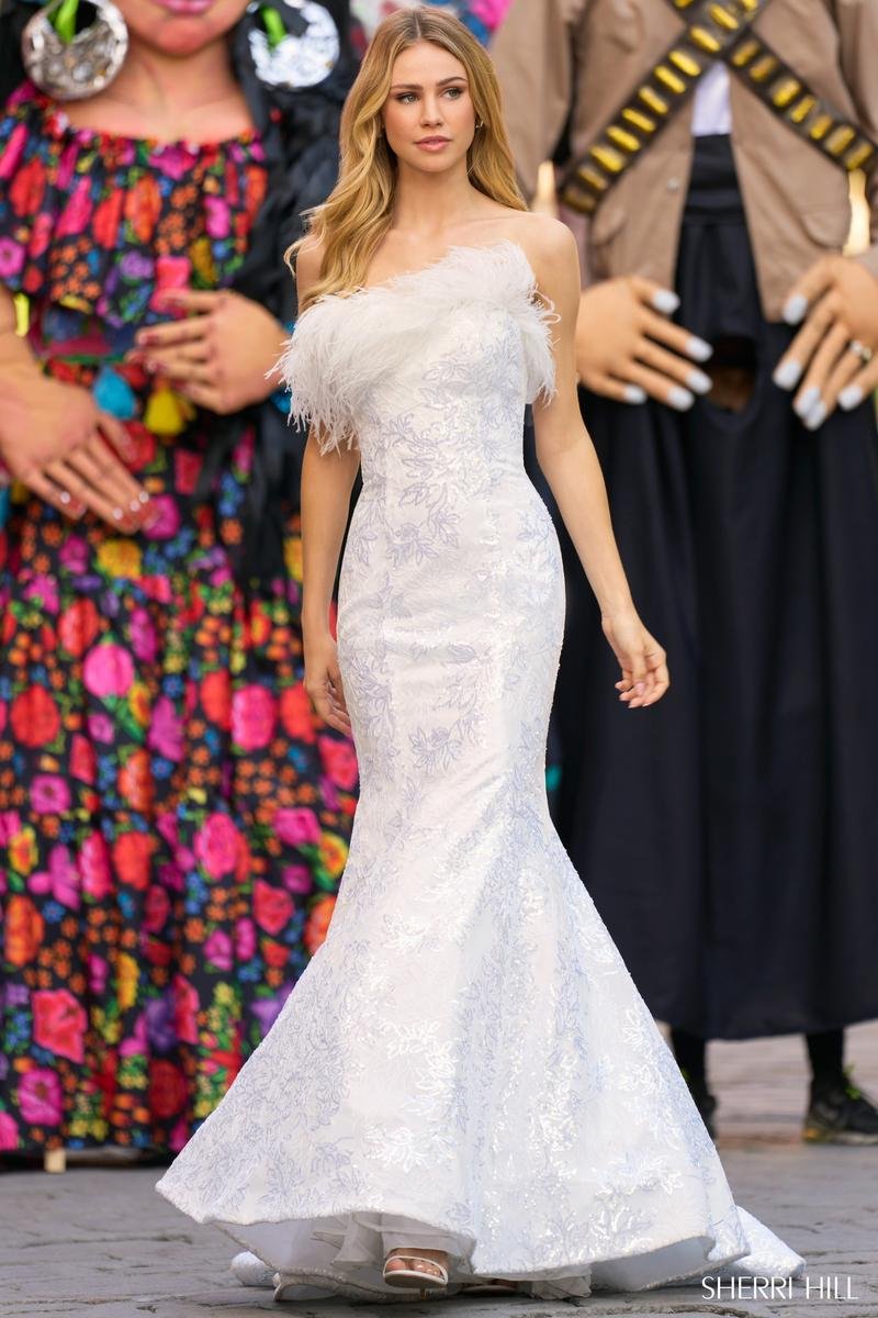 Sherri Hill 55327 — Ivory/Silver