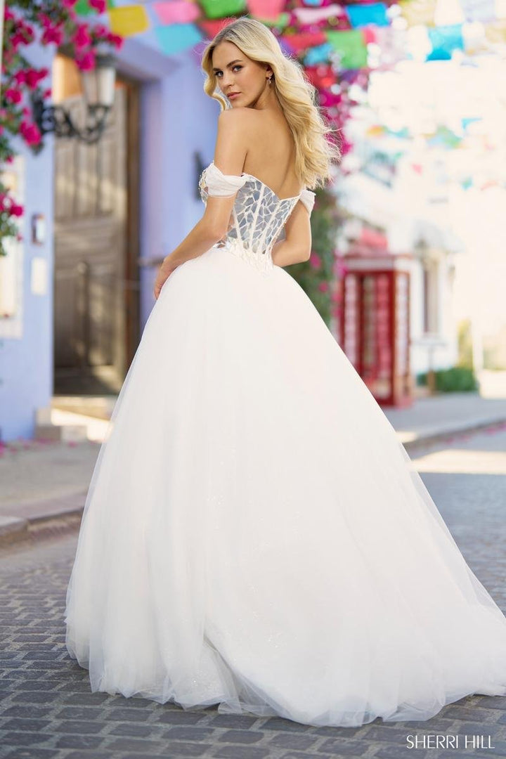 Sherri Hill 55714 — Ivory/Silver