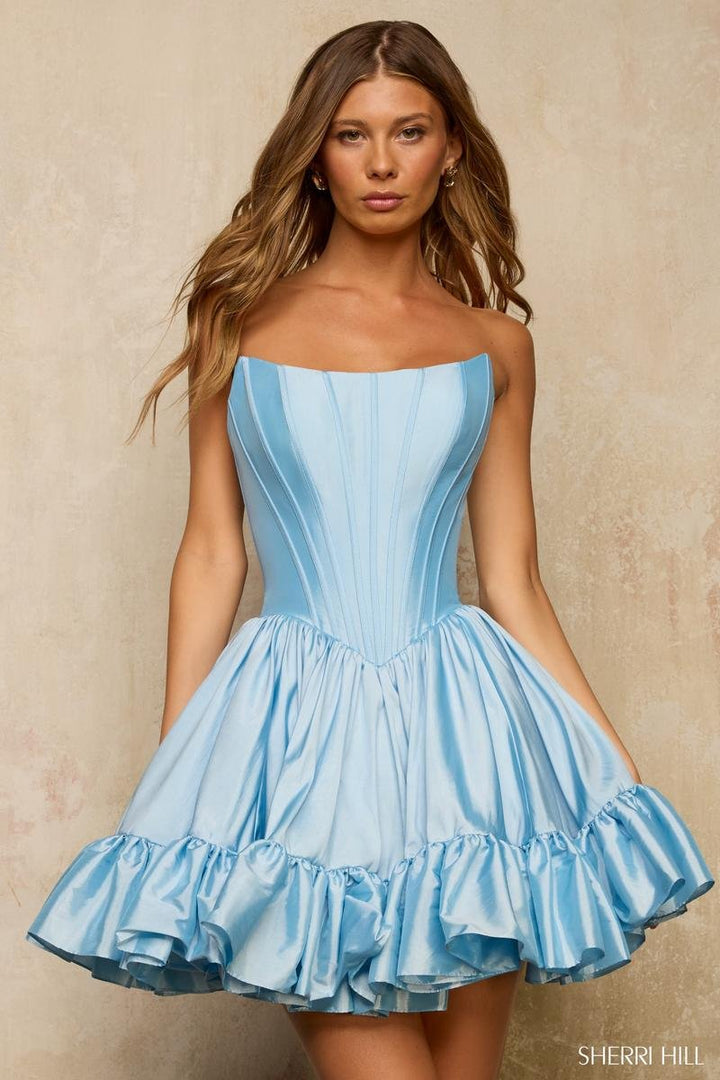 Sherri Hill 57403 Light Blue Prom Dress