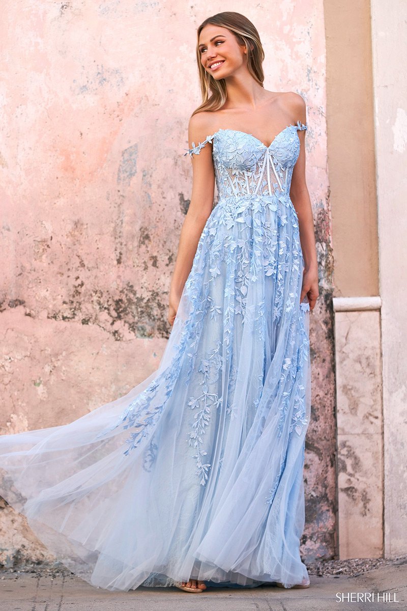Sherri Hill 54938 — Light Blue