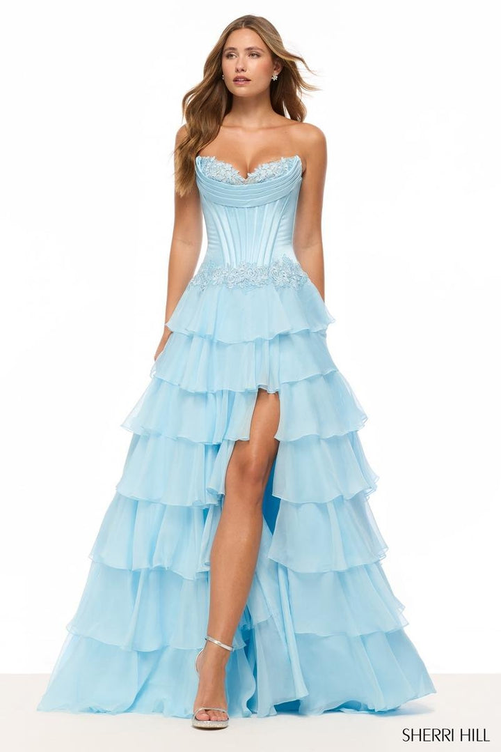 Sherri Hill 57868 Light Blue Prom Dress