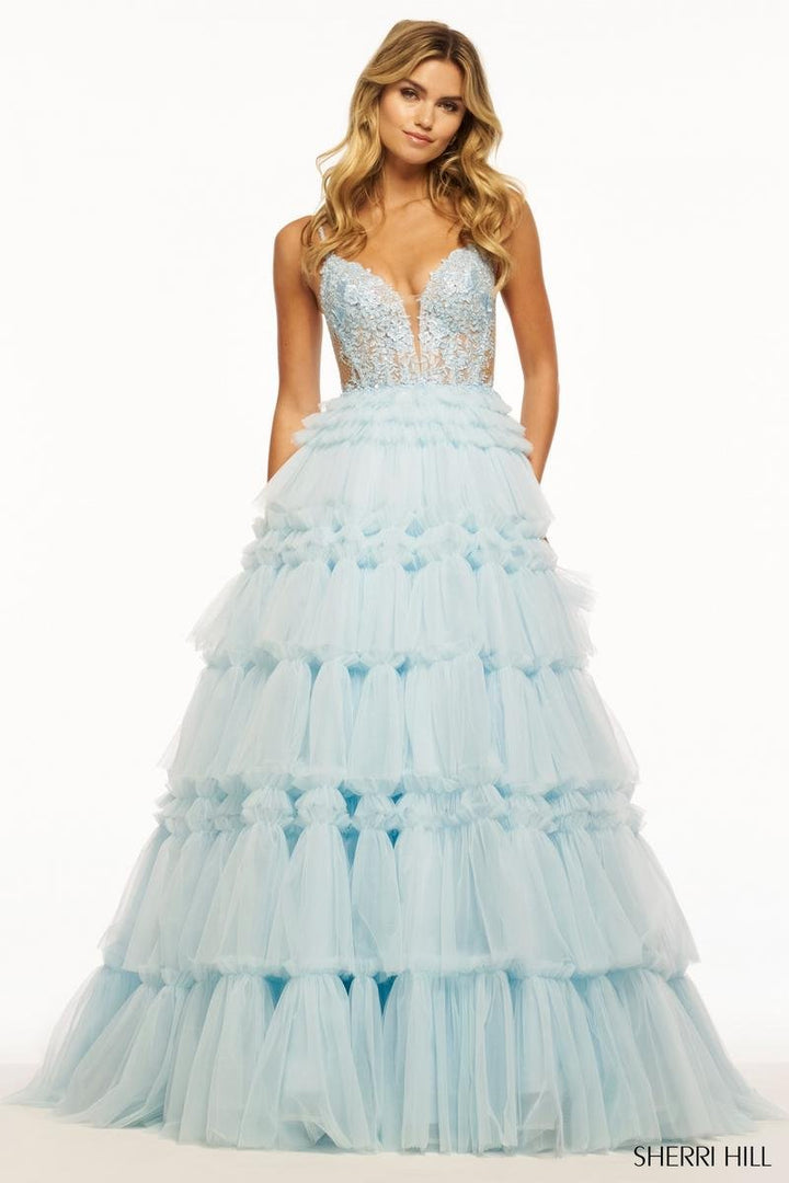 Sherri Hill 56102 — Light Blue
