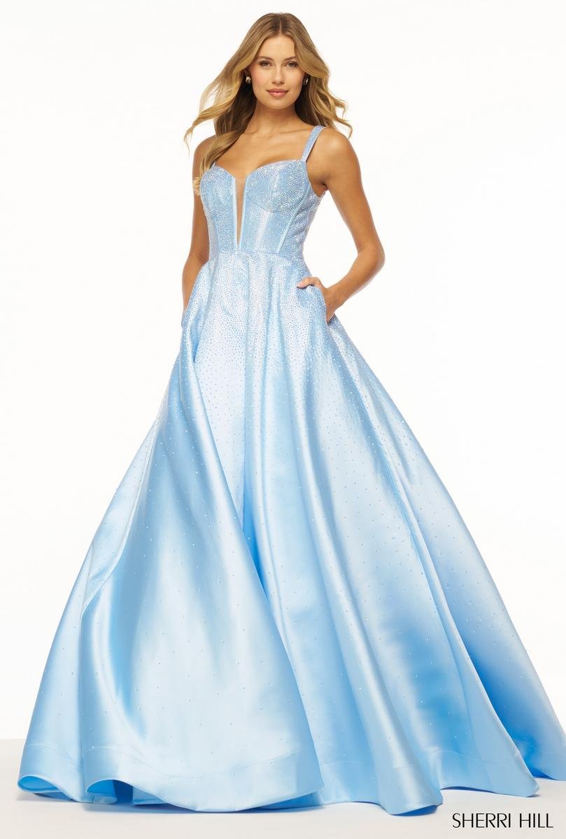 Sherri Hill 56106 Light Blue Prom Dress