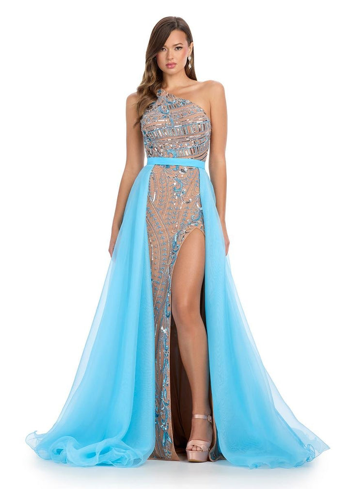 Ashley Lauren 1740 Light Blue Prom Dress