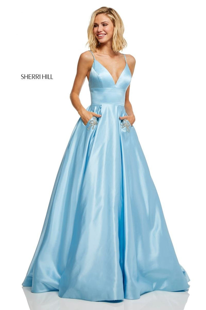 Sherri Hill 52629 Light Blue Prom Dress