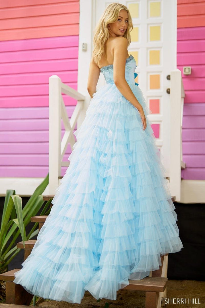 Sherri Hill 56012 Light Blue Prom Dress