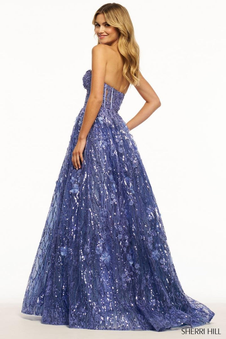 Sherri Hill 54305 Light Blue Prom Dress
