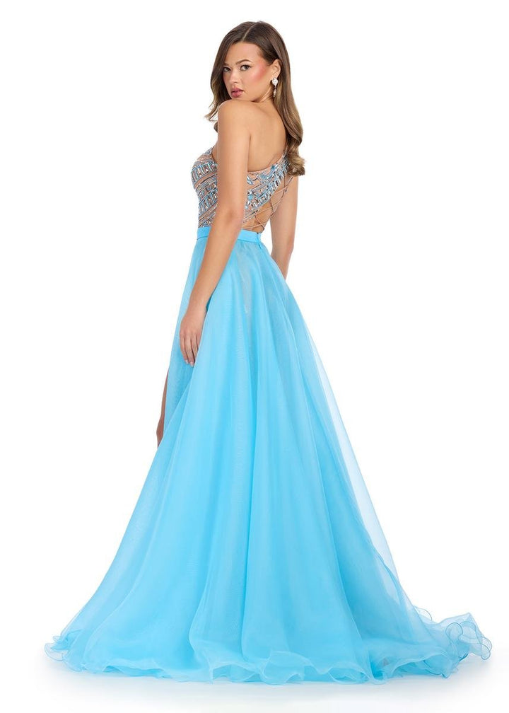 Ashley Lauren 1740 Light Blue Prom Dress