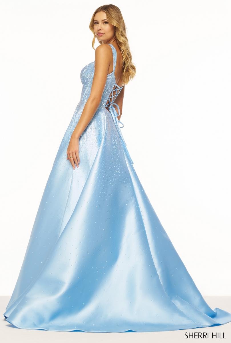 Sherri Hill 56106 Light Blue Prom Dress