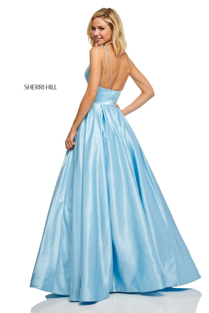 Sherri Hill 52629 Light Blue Prom Dress
