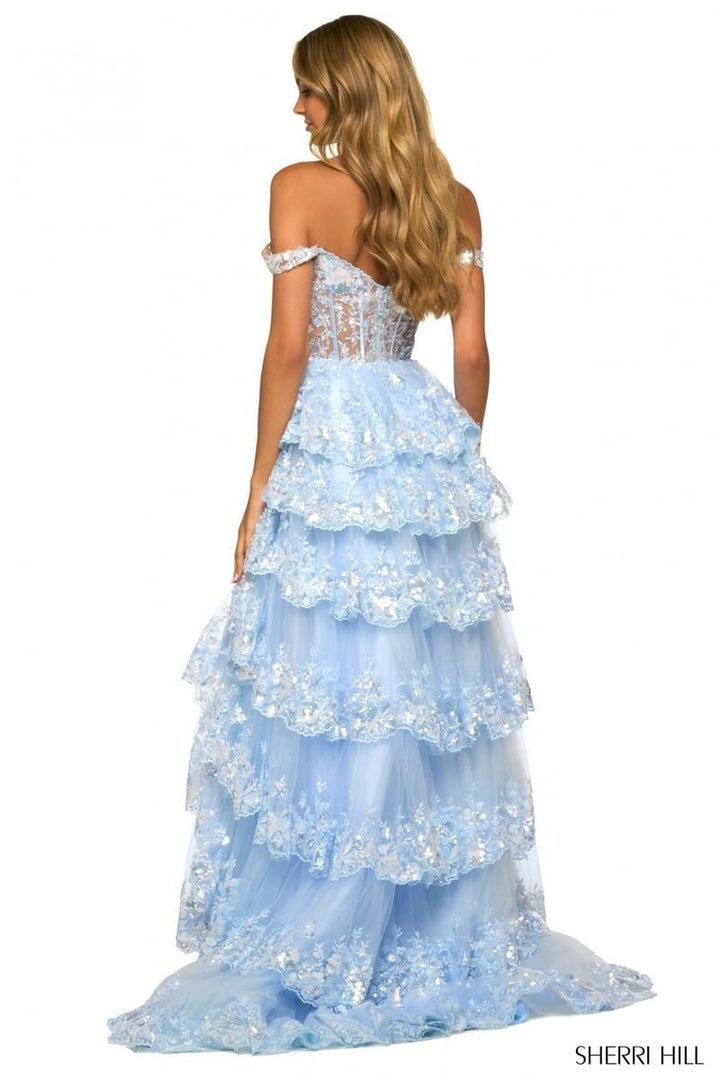 Sherri Hill 55500 Light Blue Prom Dress