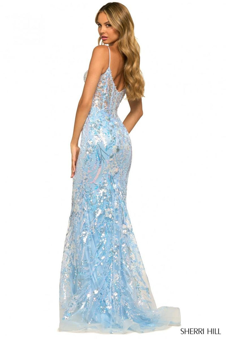 Sherri Hill 55502 Light Blue Prom Dress
