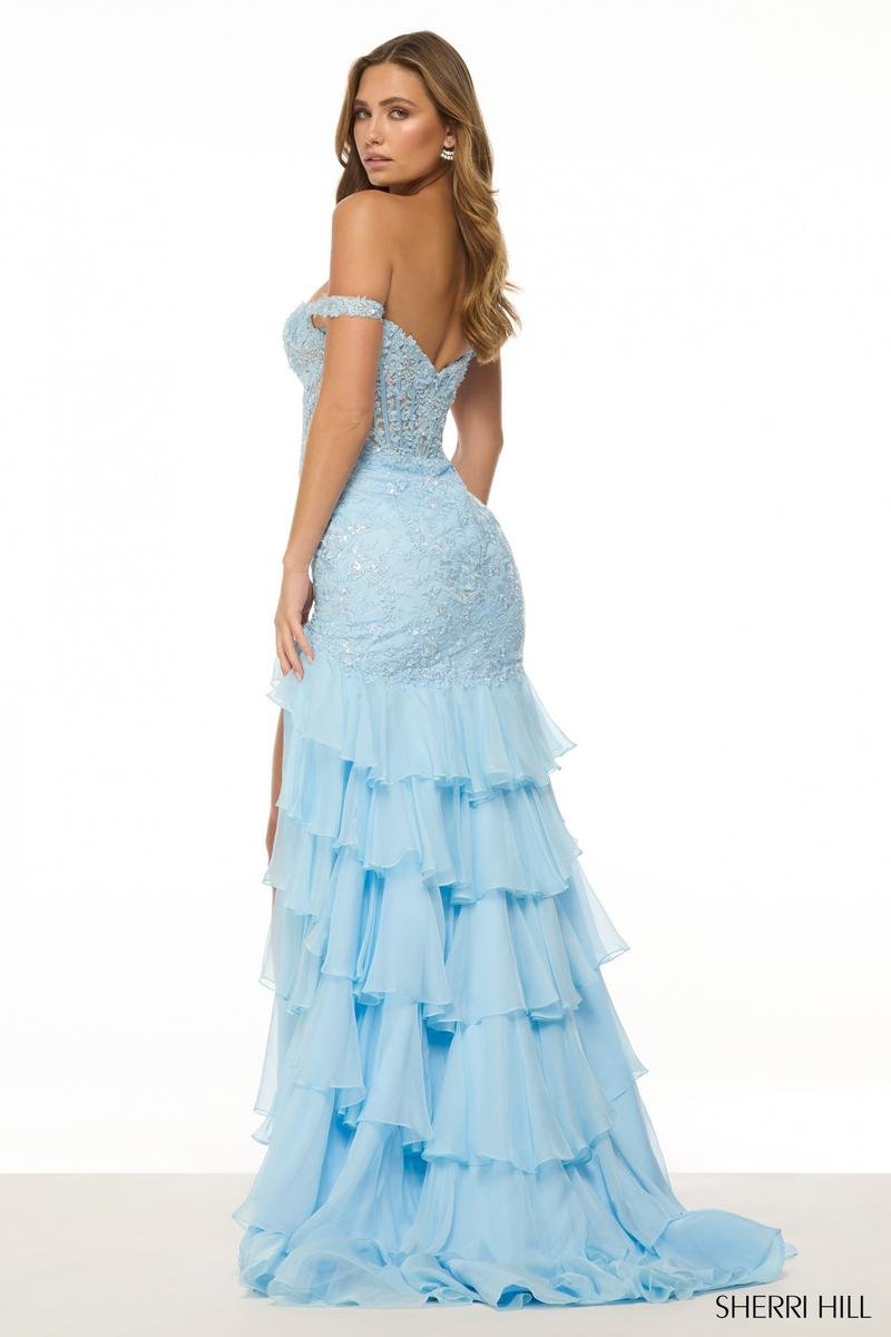 Sherri Hill 57165 Light Blue Prom Dress