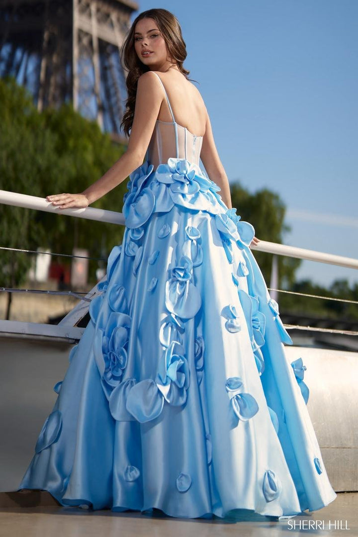 Sherri Hill 56763 Light Blue Prom Dress