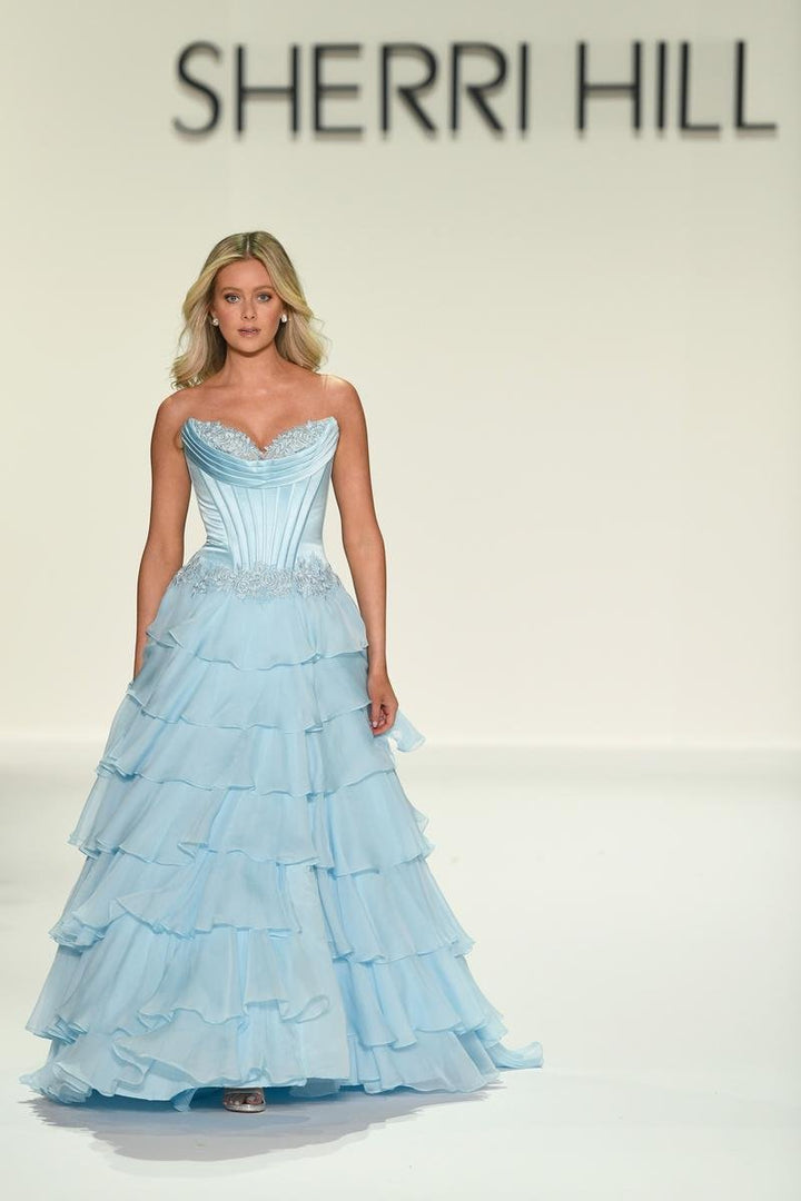 Sherri Hill 57868 Light Blue Prom Dress