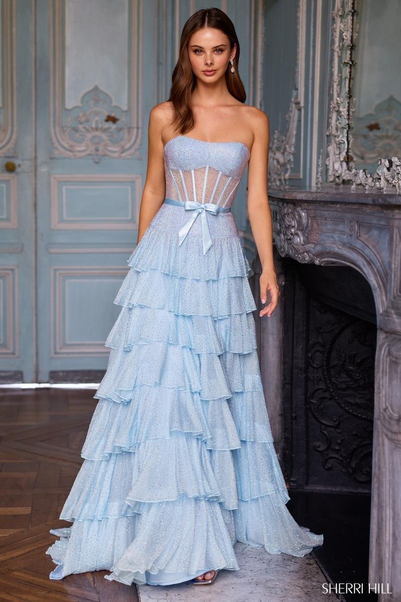 Sherri Hill 57739 Light Blue Prom Dress
