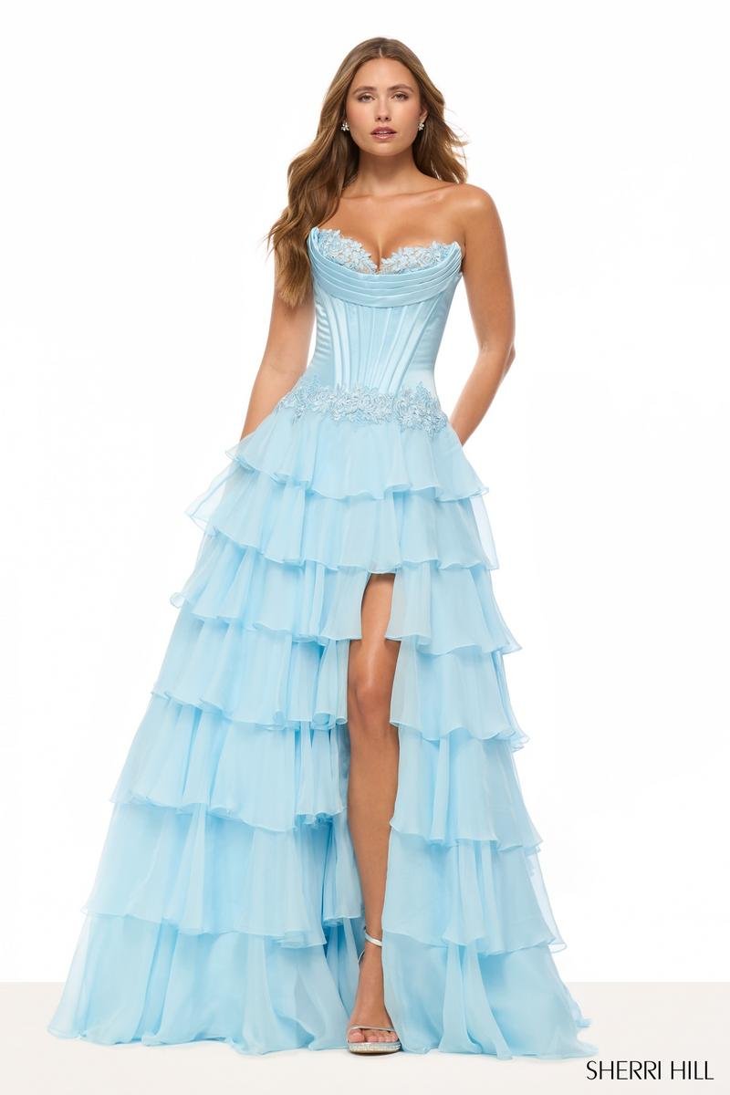 Sherri Hill 57868 Light Blue Prom Dress