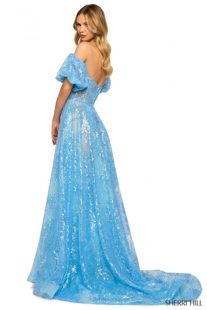 Sherri Hill 55423 — Light Blue/Light Blue