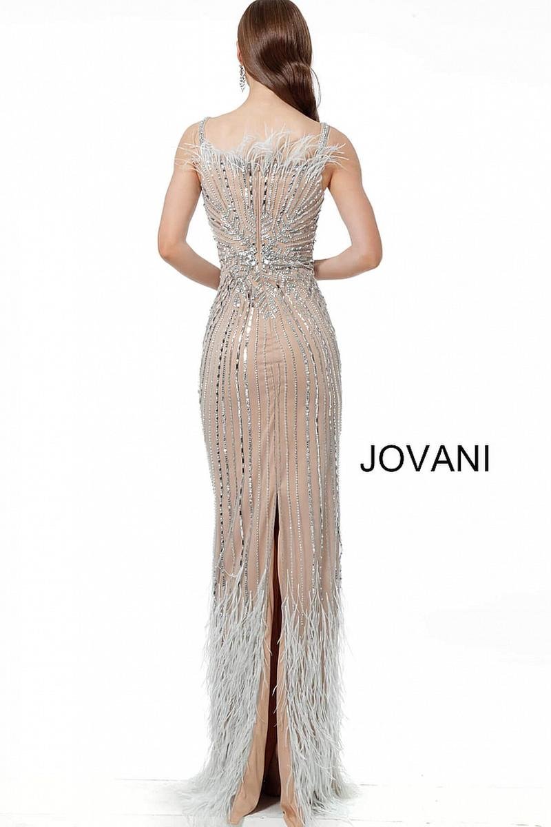Jovani 66234 — Light Blue/Nude