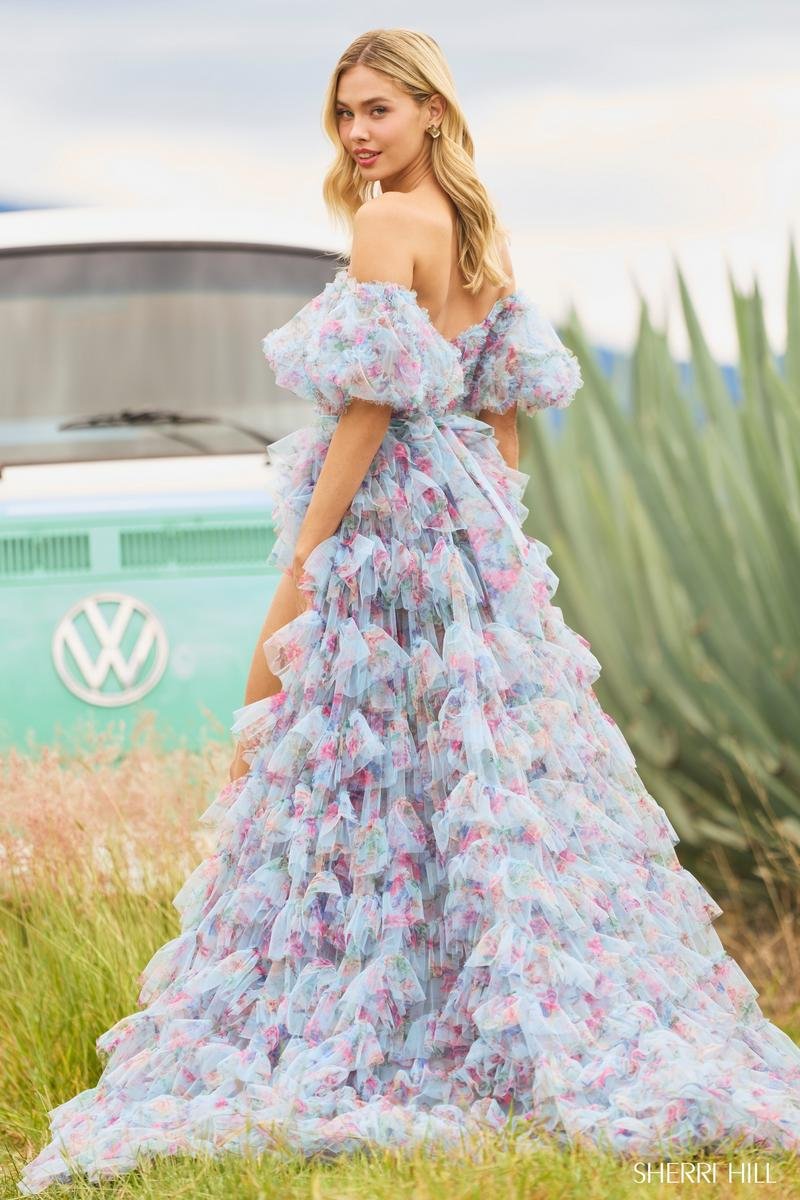 Sherri Hill 55618 — Light Blue Print