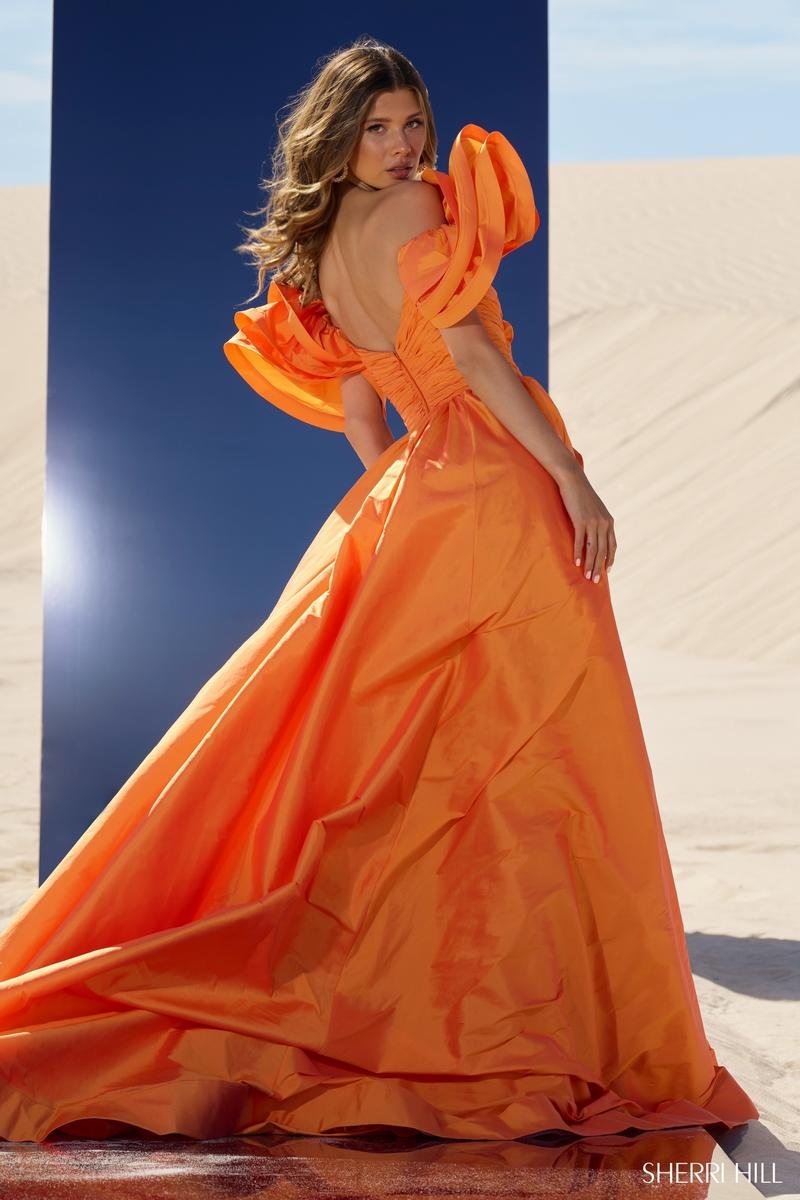 Sherri Hill 56743 Light Orange Prom Dress