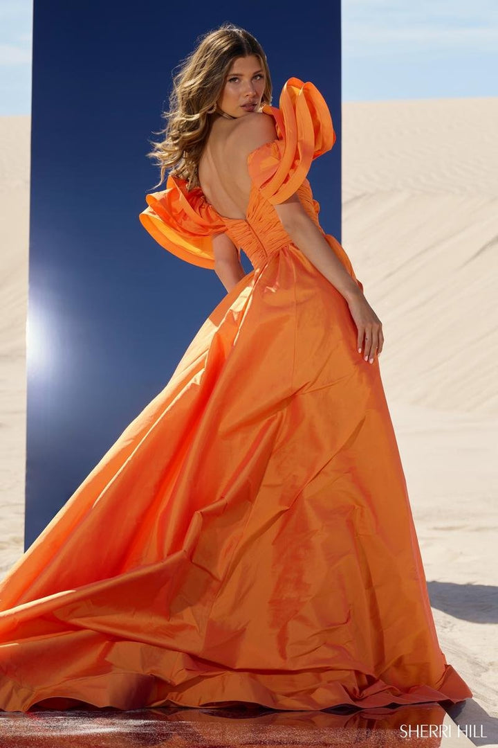 Sherri Hill 56743 Light Orange Prom Dress