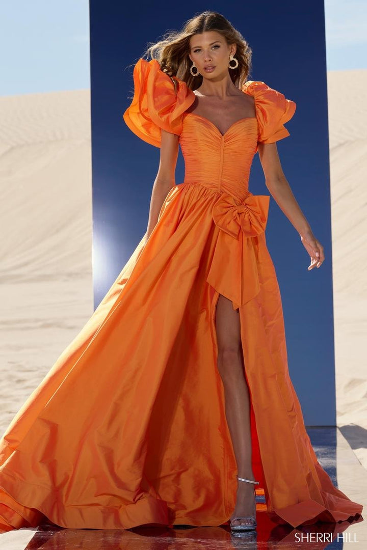 Sherri Hill 56743 Light Orange Prom Dress