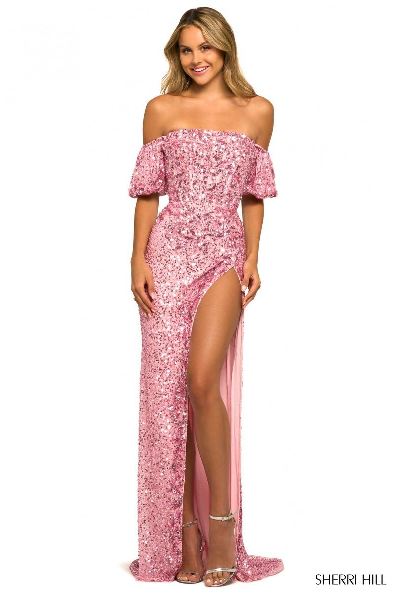 Sherri Hill 55516 Light Pink Prom Dress