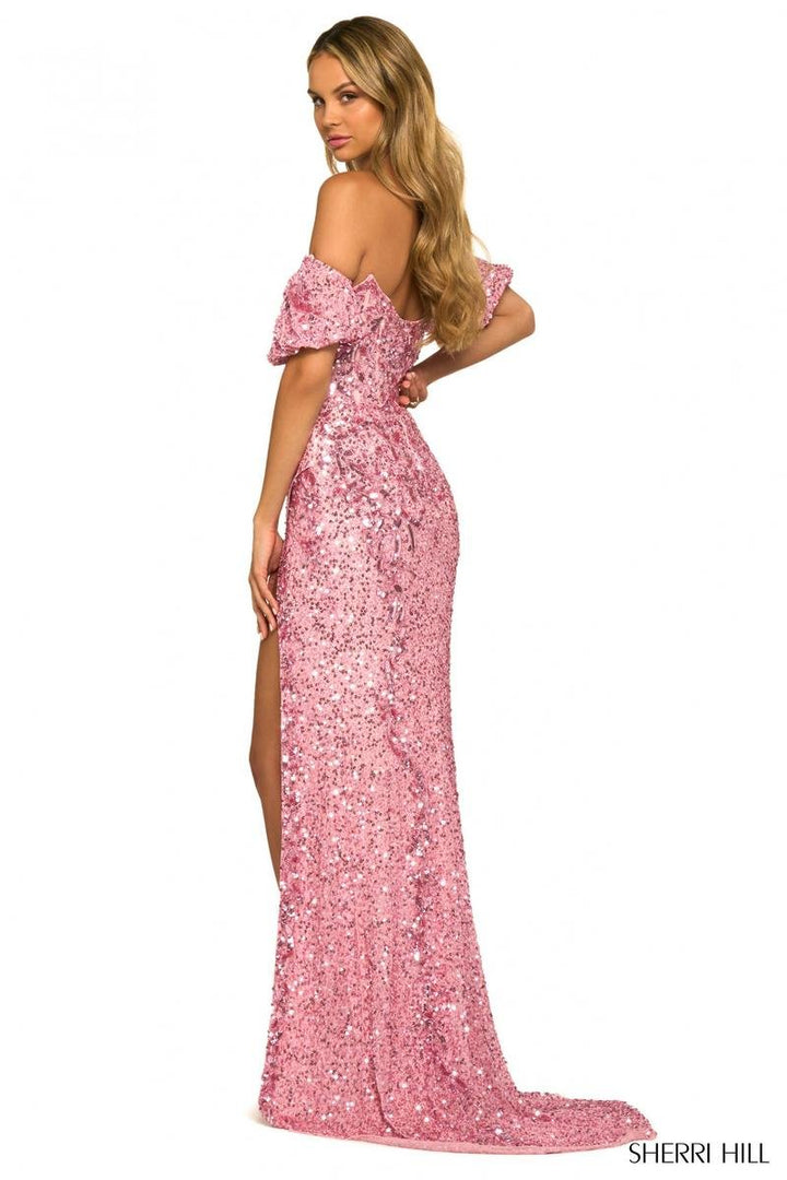 Sherri Hill 55516 Light Pink Prom Dress