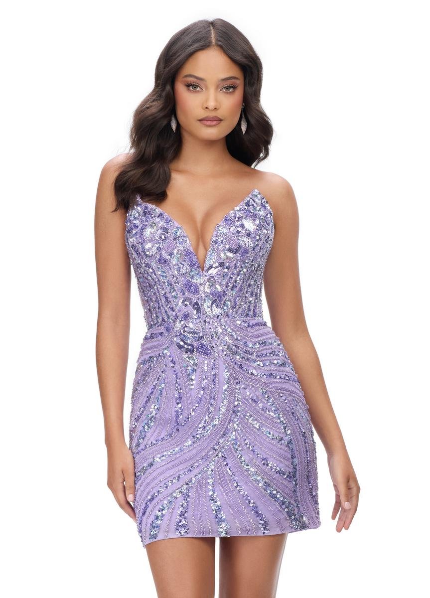 Ashley Lauren 4500 Lilac Prom Dress