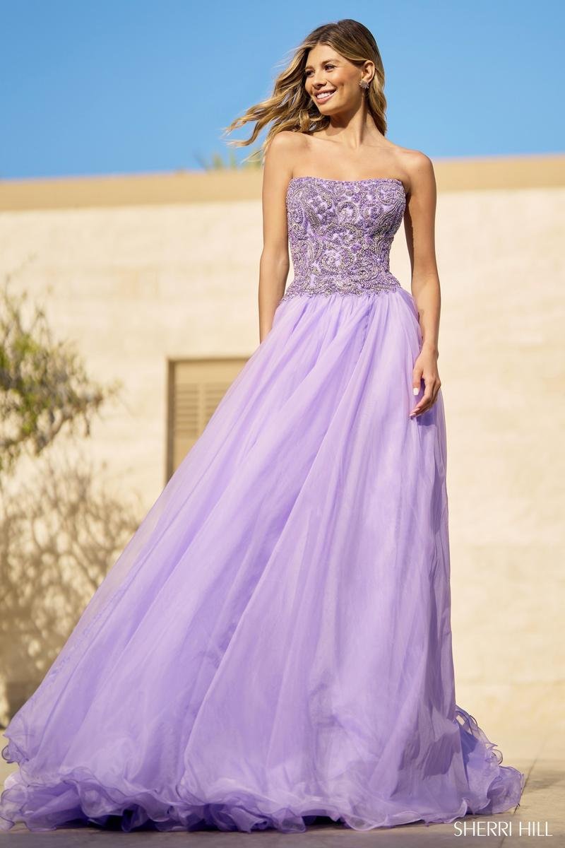 Sherri Hill 55947 Lilac Prom Dress