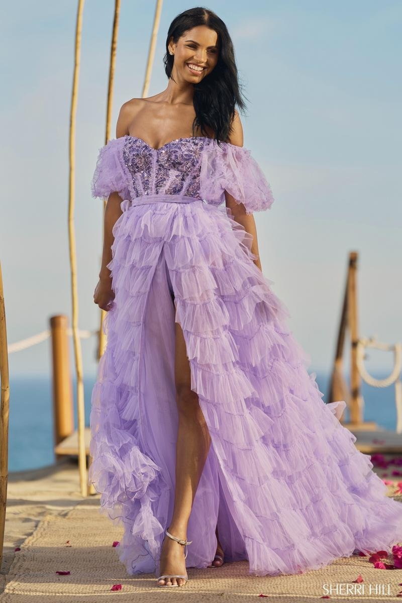 Sherri Hill 55949 Lilac Prom Dress