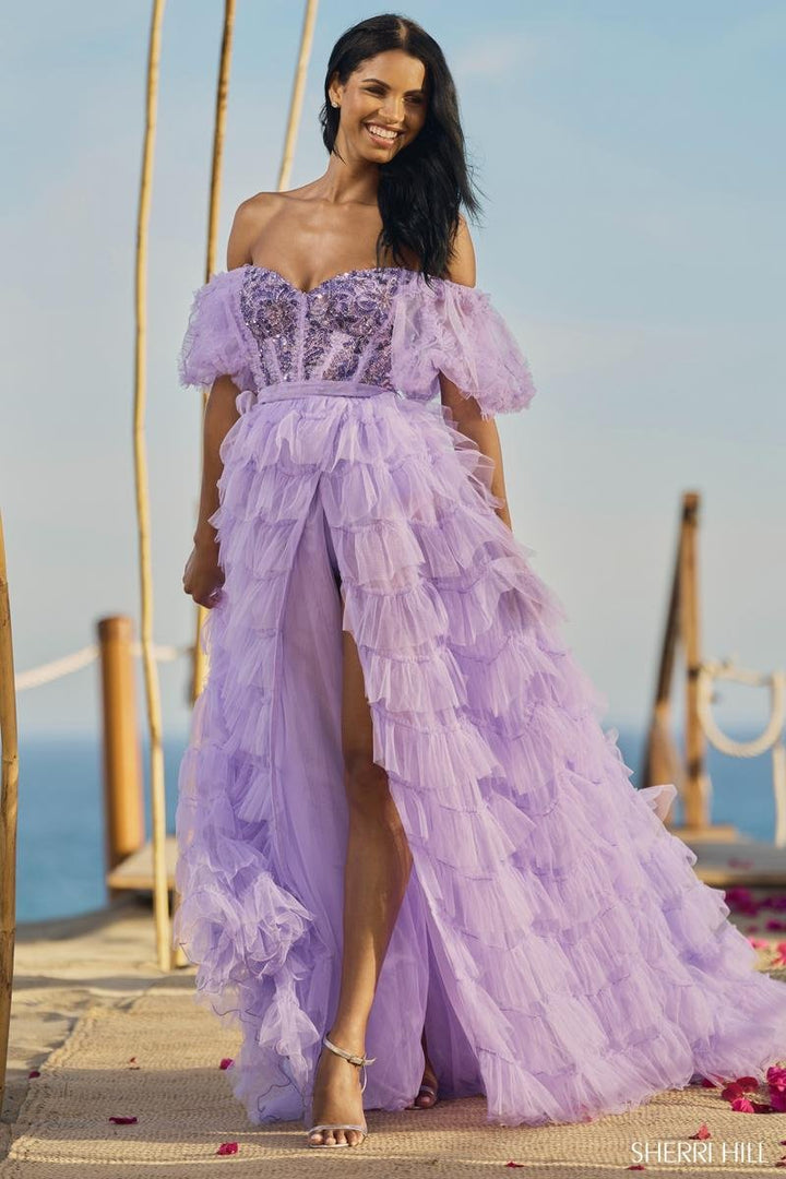 Sherri Hill 55949 Lilac Prom Dress