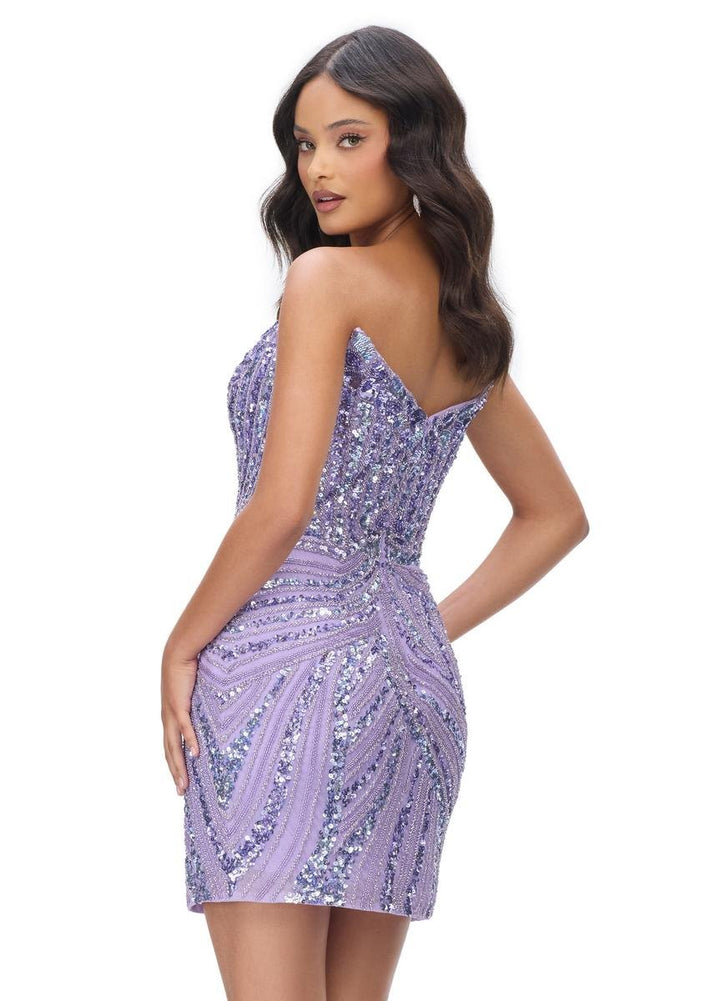 Ashley Lauren 4500 Lilac Prom Dress