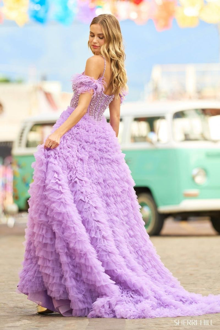 Sherri Hill 55387 Lilac Prom Dress
