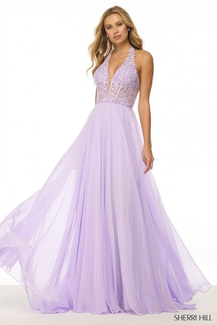 Sherri Hill 56488 Lilac Prom Dress