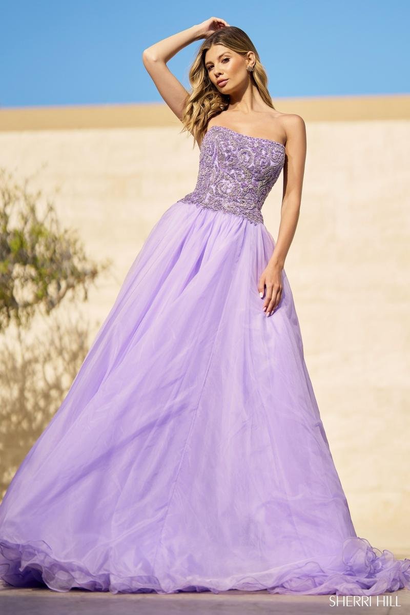 Sherri Hill 55947 Lilac Prom Dress